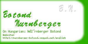 botond nurnberger business card